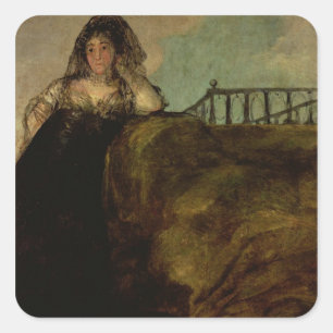 Francisco Jose de Goya y Lucientes   Leocadia Zori Square Sticker