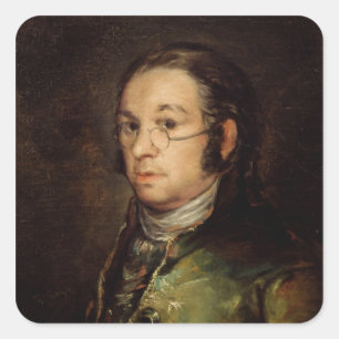 Francisco Jose de Goya y Lucientes   Self Portrait Square Sticker
