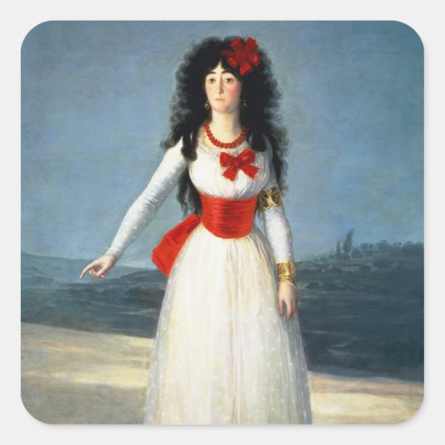 Francisco Jose de Goya y Lucientes | The Duchess o Square Sticker (Front)