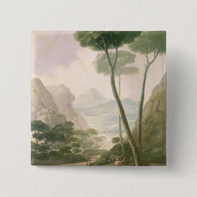Francisco Jose de Goya y Lucientes | The Fall or T 15 Cm Square Badge (Front)
