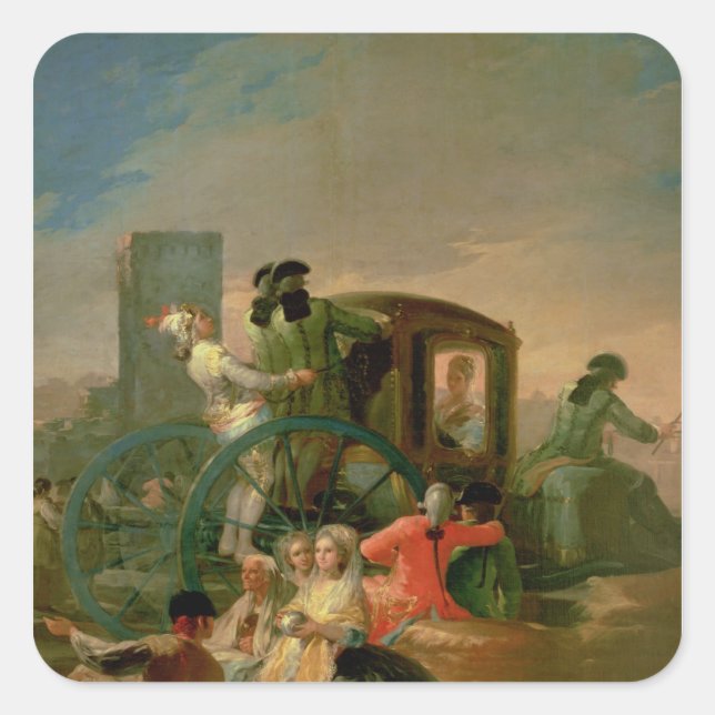 Francisco Jose de Goya y Lucientes | The Pottery V Square Sticker (Front)
