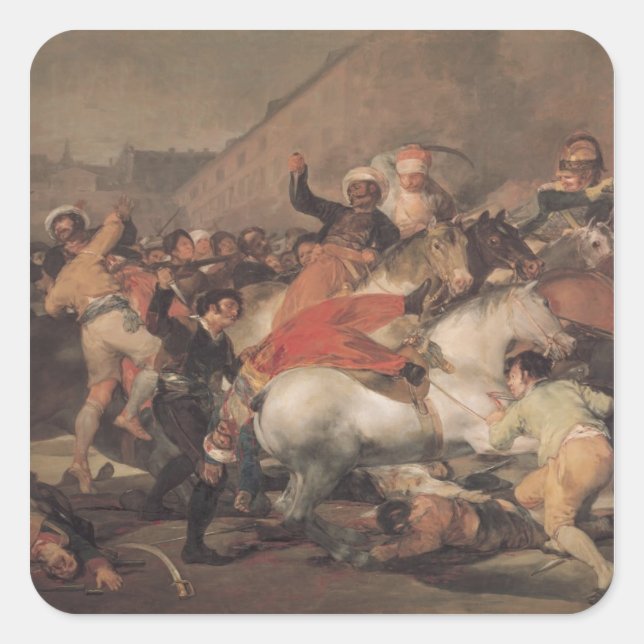Francisco Jose de Goya y Lucientes | The Second of Square Sticker (Front)