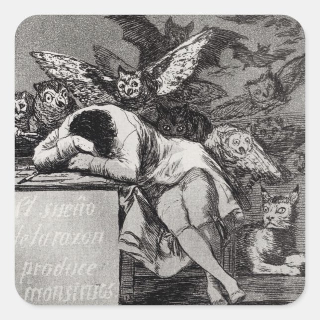 Francisco Jose de Goya y Lucientes | The Sleep of  Square Sticker (Front)