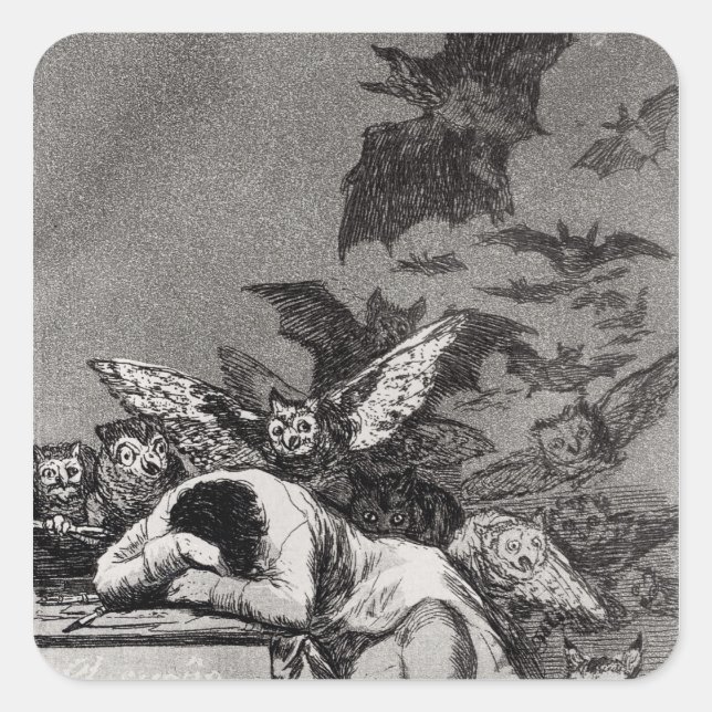 Francisco Jose de Goya y Lucientes | The Sleep of  Square Sticker (Front)