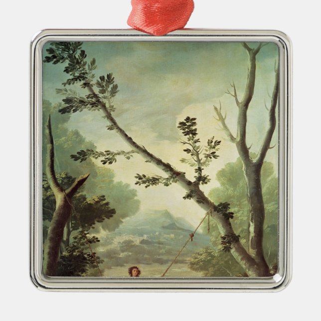 Francisco Jose de Goya y Lucientes | The Swing, 17 Metal Tree Decoration (Front)