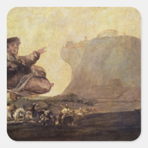 Francisco Jose de Goya y Lucientes The Witches' Square Sticker