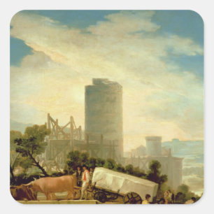 Francisco Jose de Goya y Lucientes Transporting Square Sticker