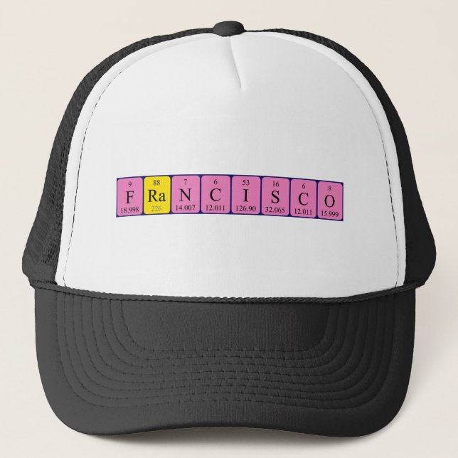 Francisco periodic table name hat (Front)
