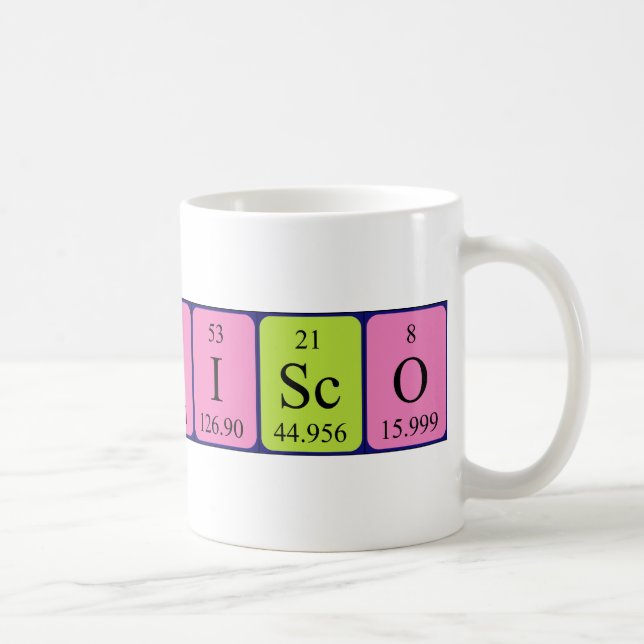 Francisco periodic table name mug (Right)