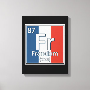 Francium - France Flag French Science Canvas Print