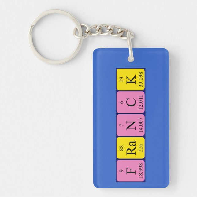 Franck periodic table name keyring (Front)