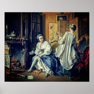 François Boucher - La toilette - 1742 Poster