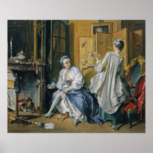 François Boucher – La toilette, 1742 Poster