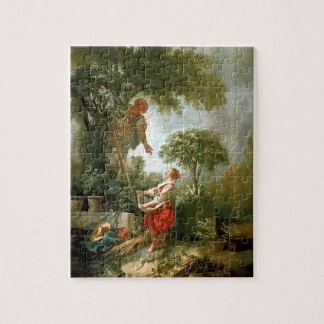 Francois Boucher - Landscape with Kirschpflückerin Jigsaw Puzzle (Vertical)