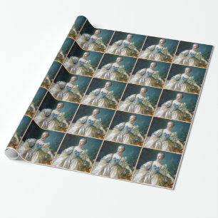FRANCOIS BOUCHER - MADAME BERGERET portrait art Wrapping Paper