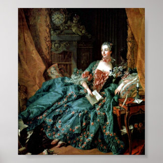 Francois Boucher — Madame de Pompadour Portrait Poster