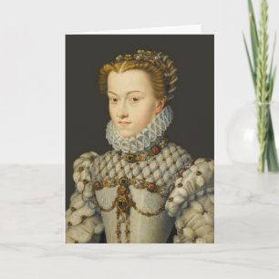Francois Clouet - Elisabeth of Austria Card