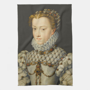 Francois Clouet - Elisabeth of Austria Tea Towel