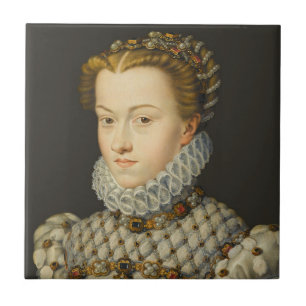 Francois Clouet - Elisabeth of Austria Tile
