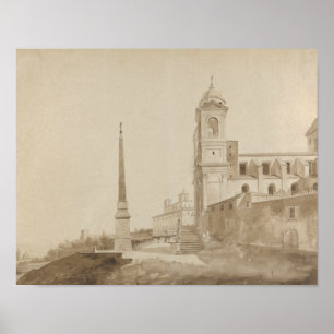 Francois Marius Granet - The Church of the Trinita Poster