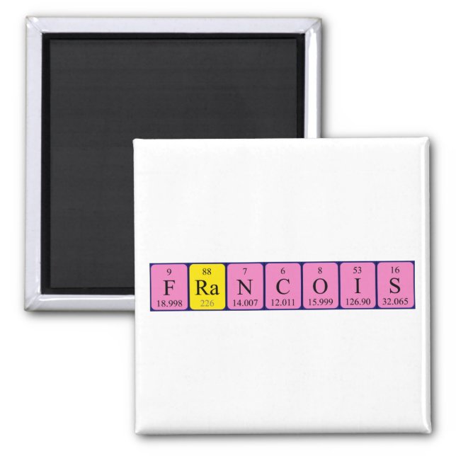 Francois periodic table name magnet (Front)