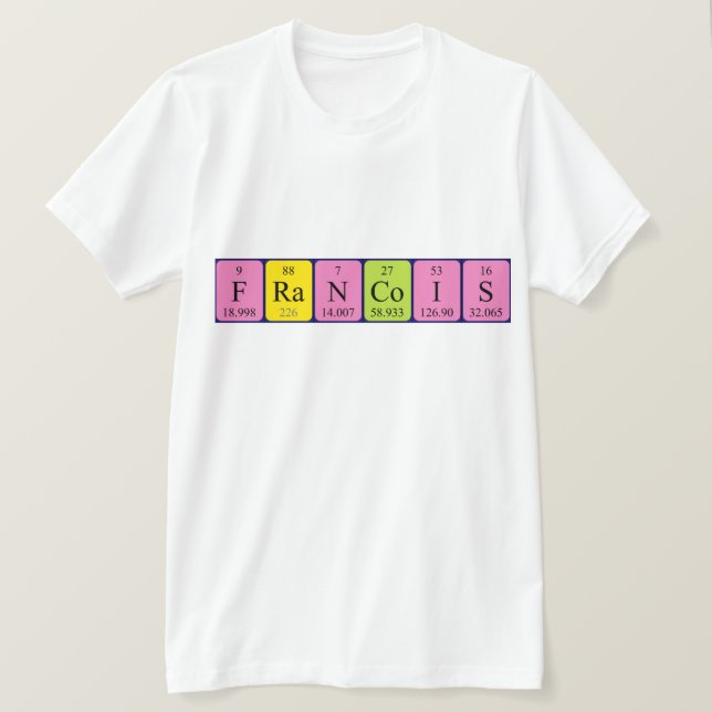Francois periodic table name shirt (Design Front)