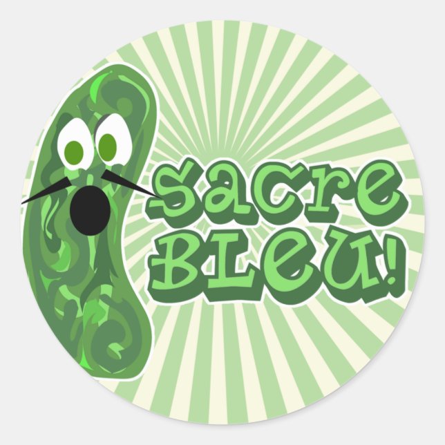 Francois the Cucumber Bold Classic Round Sticker (Front)