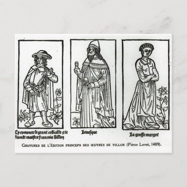 Francois Villon Postcard (Front)