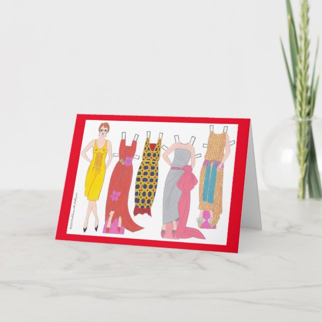 Francoise, Art Deco Lady of France Paper Doll Card (Front)