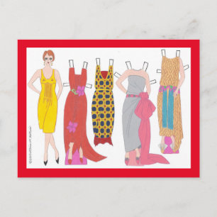 Francoise, Art Deco Lady of France Paper Doll Postcard