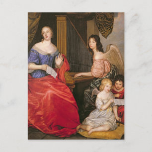 Francoise Louise Duchess La Valliere with Postcard