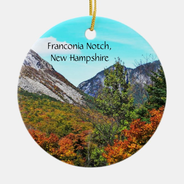 Franconia Notch Round Ornament (Front)