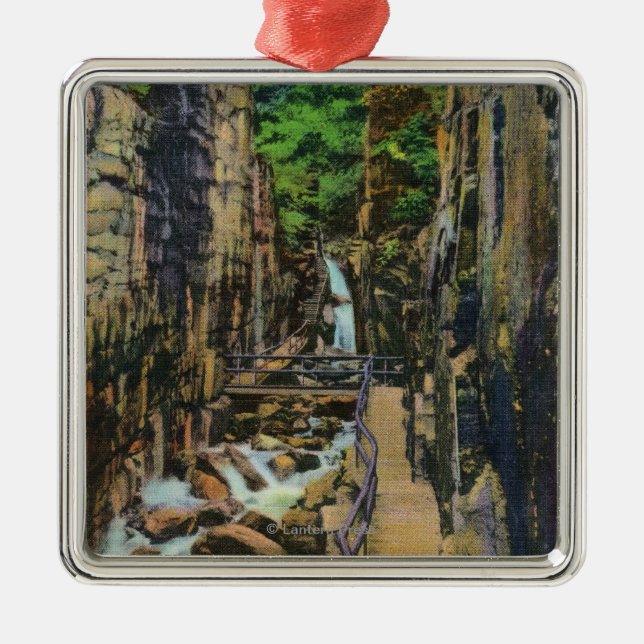 Franconia Notch State Park 2 Metal Tree Decoration (Front)