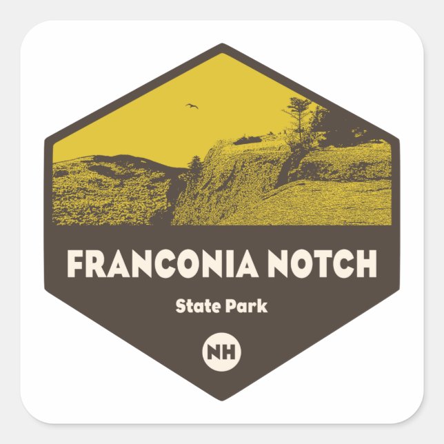 Franconia Notch State Park New Hampshire Square Sticker (Front)