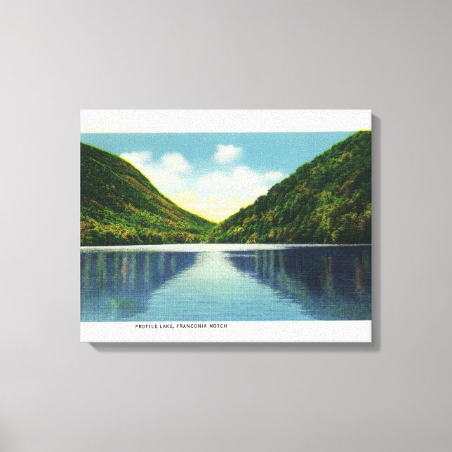 Franconia Notch State Park View of Profile Lake Canvas Print (Front)