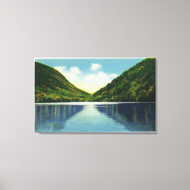 Franconia Notch State Park View of Profile Lake Canvas Print (Front)