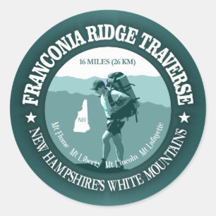 Franconia Ridge Traverse Classic Round Sticker