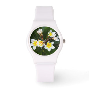Frangipani Blossom Cluster Artistic Style Watch