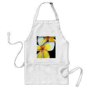 Frangipani flower art apron