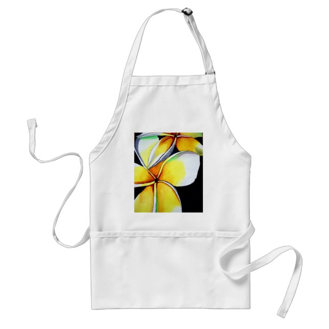 Frangipani flower art apron (Front)