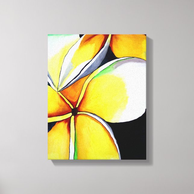 Frangipani flower art canvas by Sacha Grossel Art Print (Front)