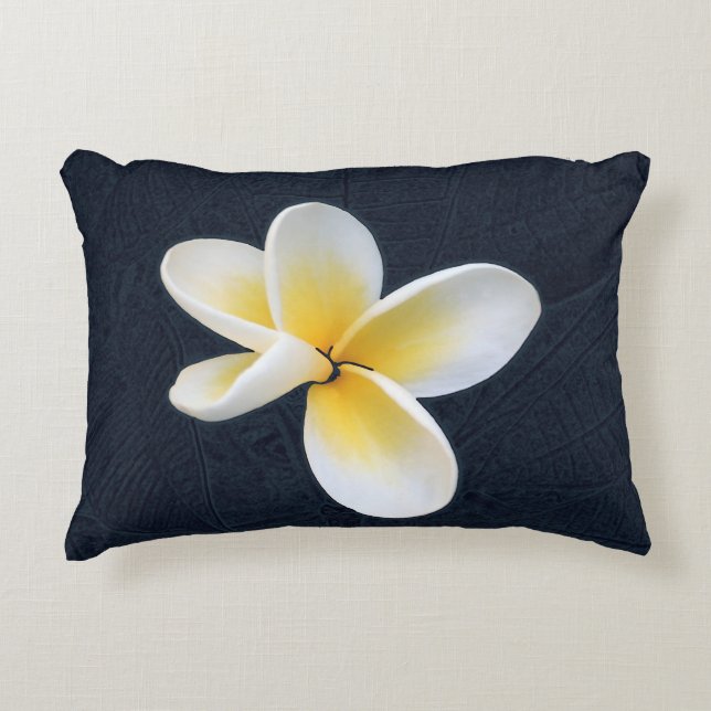 Frangipani Flower - Custom Fabric (Pillow) Decorative Cushion (Front)