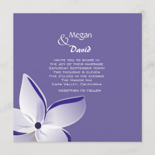 Frangipani Flower Wedding Invitation