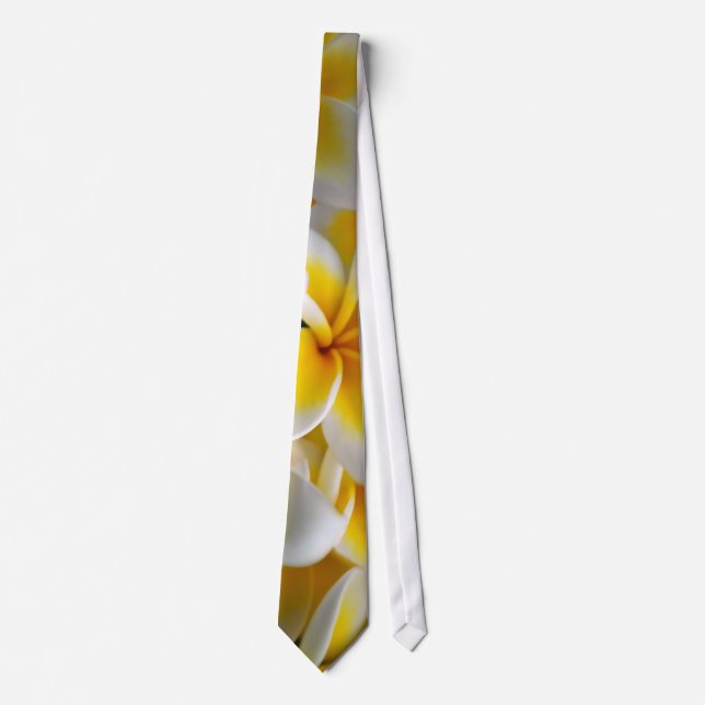 Frangipani flower Wedding Tie (Front)