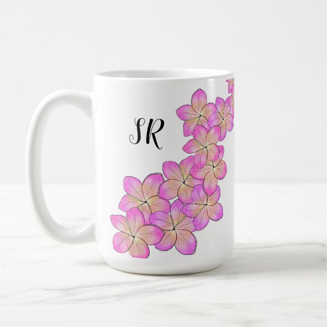 Frangipani Personalised Coffee Mug (Left)