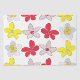 Frangipani Plumeria Colourful Floral Flowers Tissue Paper