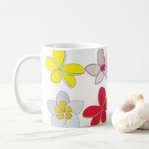 Frangipani Plumeria Colourful Flower Floral Coffee Mug