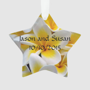 Frangipani Plumeria Flower wedding Ornament