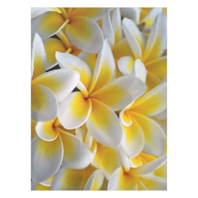 Frangipani Plumeria flowers wedding Tablecloth (Front)