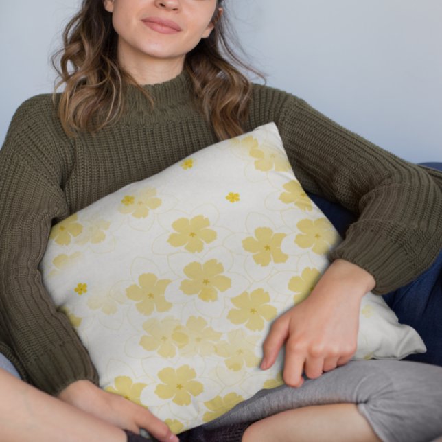 Frangipani Plumeria Tropical Flower Throw Pillow (Creator Uploaded)